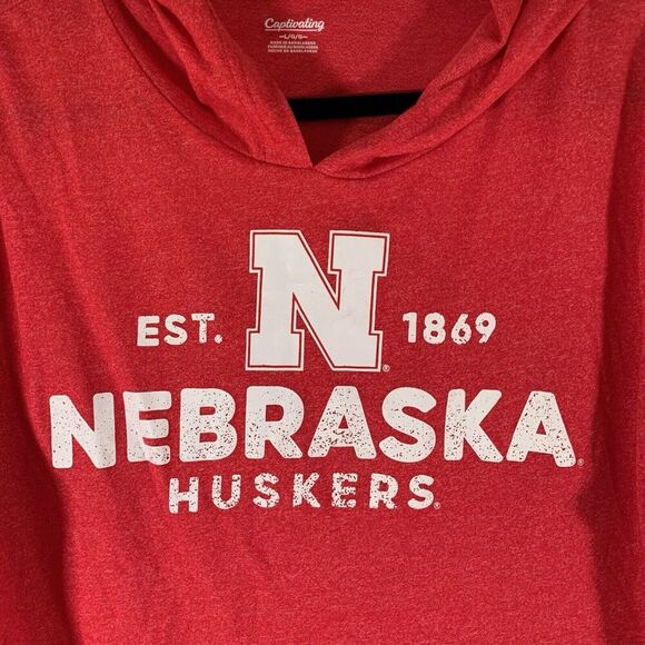 Nebraska Cornhuskers Hoodie Adult Large Red Lightweight Captivating Longsleeve - Picture 2 of 7